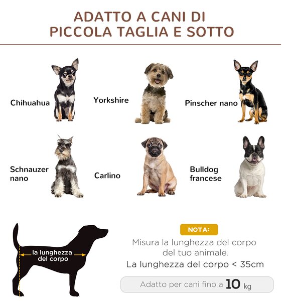 PawHut Lettino per Cani Rialzato con Seduta Traspirante, in Acciaio e Tessuto, 61x46x18 cm, Nero e Caffè|Aosom