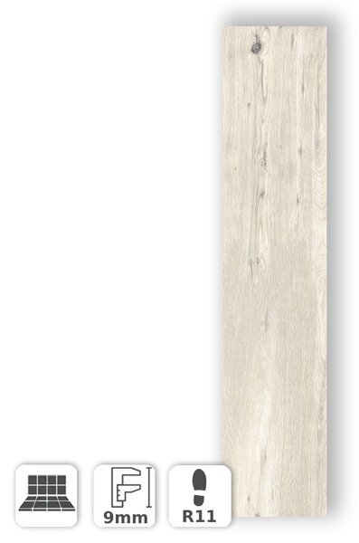 GRES PORCELLANATO EFFETTO LEGNO GREZZO BIANCO ANTISCIVOLO 30X120 - EPWE271