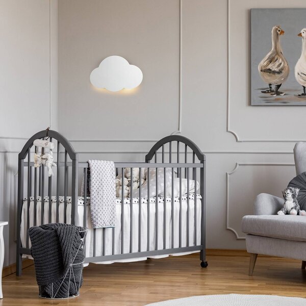 Applique da parete Cloud TK Lighting, dimmerabile, Bianco / Opale, Soggiorno / Sala da pranzo, Metallo, Giovanile, Applique