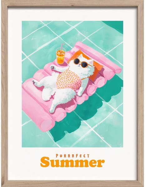 Dipinto stampato con cornice inclusa 30x40 cm Purrrfect – Styler