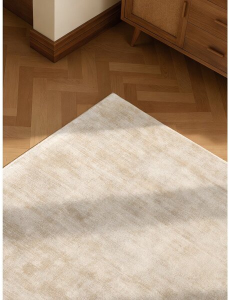 Tappeto avorio in viscosa tessuto a mano 160x230 cm Noemi – Vikosa