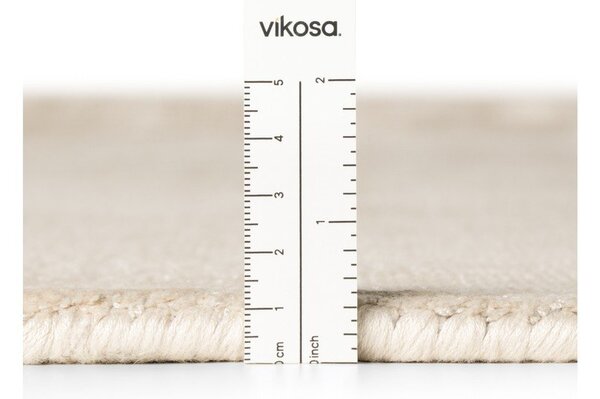 Tappeto avorio in viscosa tessuto a mano 160x230 cm Noemi – Vikosa