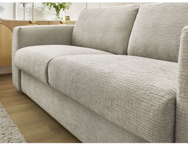 Divano beige per il riposo quotidiano/allungabile con rivestimento in ciniglia 240 cm Hugo – Bobochic Paris