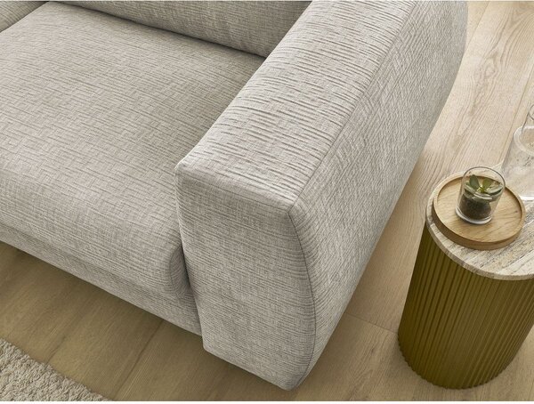 Divano beige per il riposo quotidiano/allungabile con rivestimento in ciniglia 240 cm Hugo – Bobochic Paris