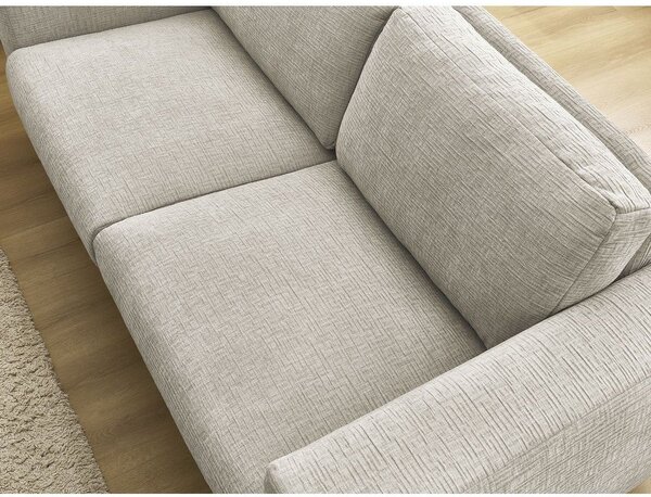 Divano beige per il riposo quotidiano/allungabile con rivestimento in ciniglia 240 cm Hugo – Bobochic Paris