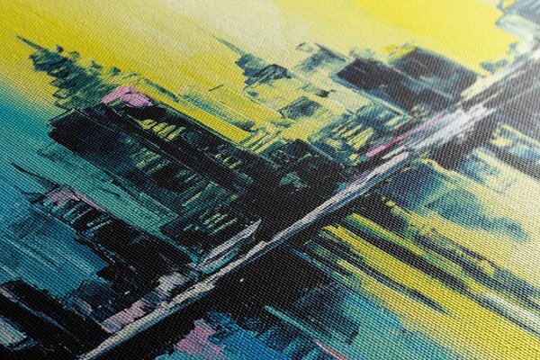 Stampa su tela – Pittura a olio della città