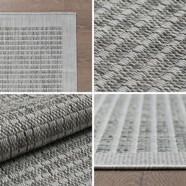 Tappeto grigio rotondo per esterni ø 120 cm Giza - Ayyildiz Carpets
