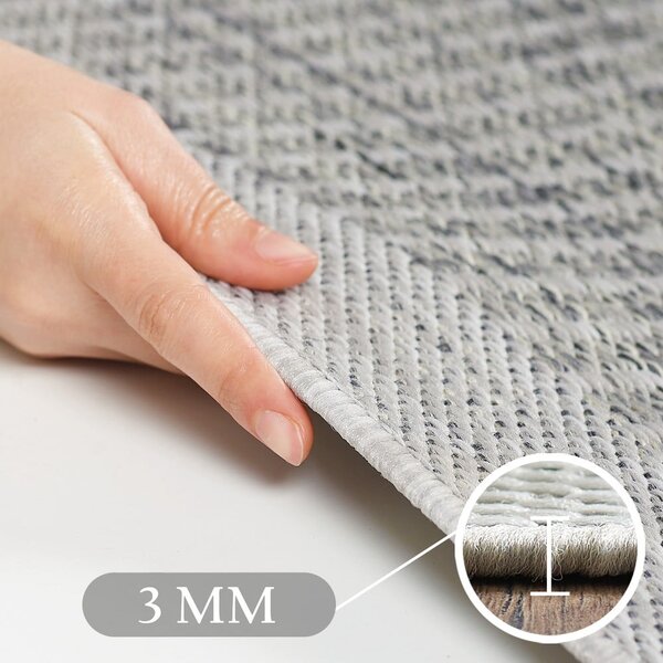 Tappeto grigio rotondo per esterni ø 120 cm Giza - Ayyildiz Carpets
