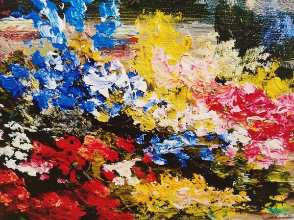 Stampa su tela – Pittura a olio di paesaggio