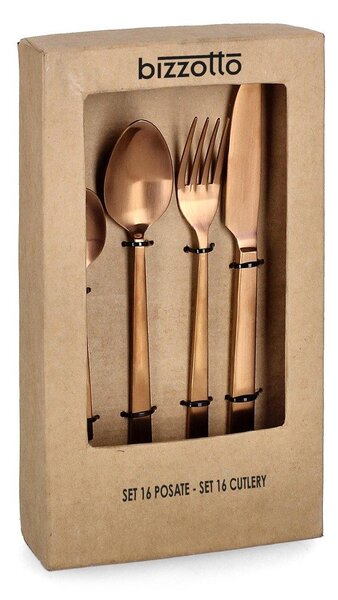Posate color rame in acciaio inox 16 pz per 4 persone Hestia – Bizzotto
