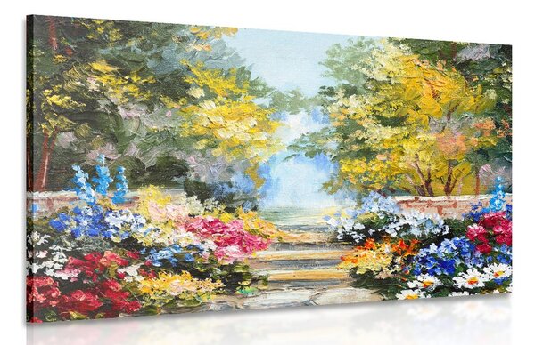 Stampa su tela – Pittura a olio di paesaggio
