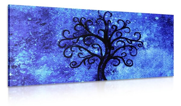 Quadro su tela – Albero della vita su sfondo blu
