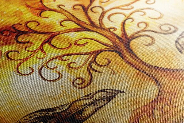Stampa su tela – Albero della vita con corvi