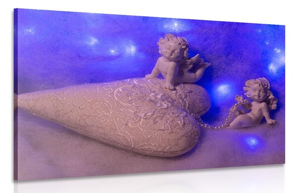 Quadro su tela – Angioletto con cuoricino