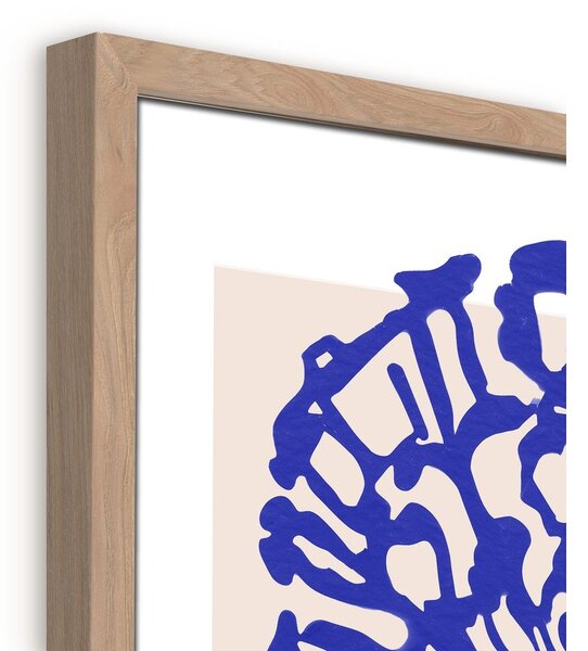 Dipinto stampato con cornice inclusa 60x90 cm Blue Folklore – Styler