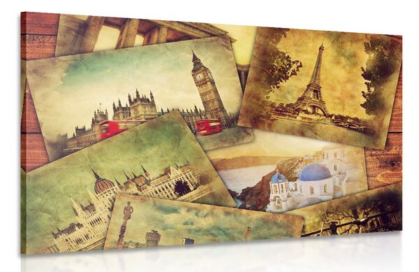 Quadro su tela – Cartolina di metropoli mondiali