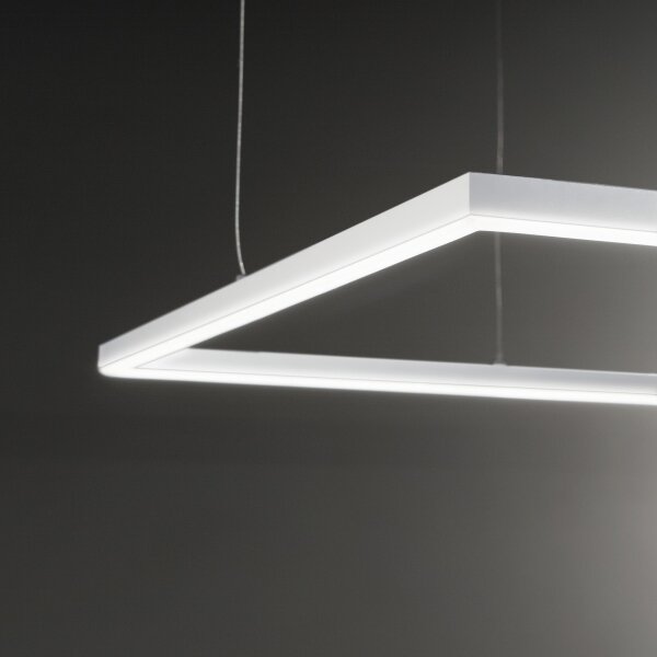 Ideal Lux - Lampadario LED sospeso su cavo ORACLE SLIM LED/44W/230V 3000K 70x70 cm bianco