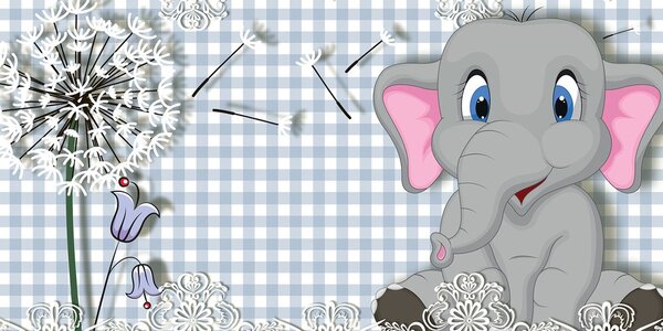 Stampa su tela – Piccolo elefante