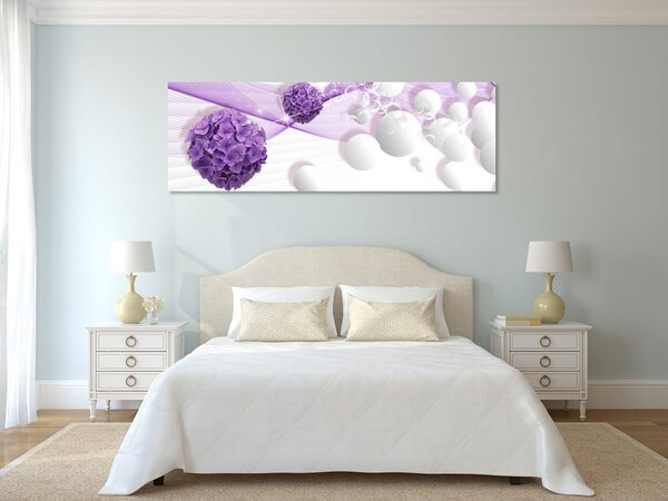 Quadro su tela – Fiori con sfondo astratto