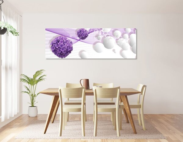Quadro su tela – Fiori con sfondo astratto