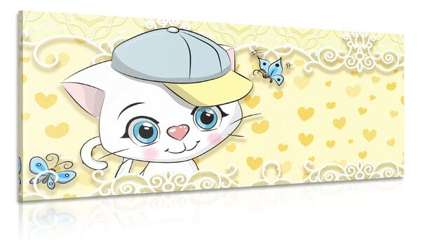 Stampa su tela – Gattino curioso