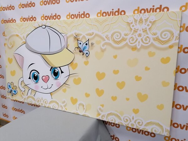 Stampa su tela – Gattino curioso