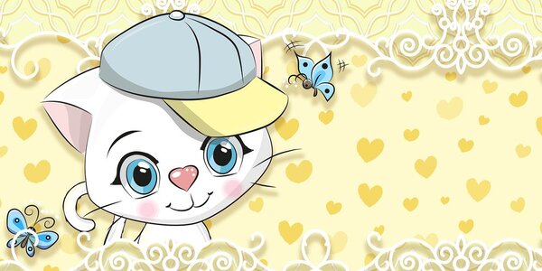 Stampa su tela – Gattino curioso