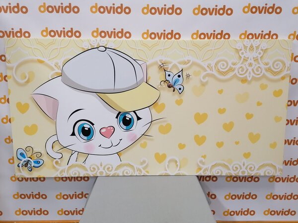 Stampa su tela – Gattino curioso