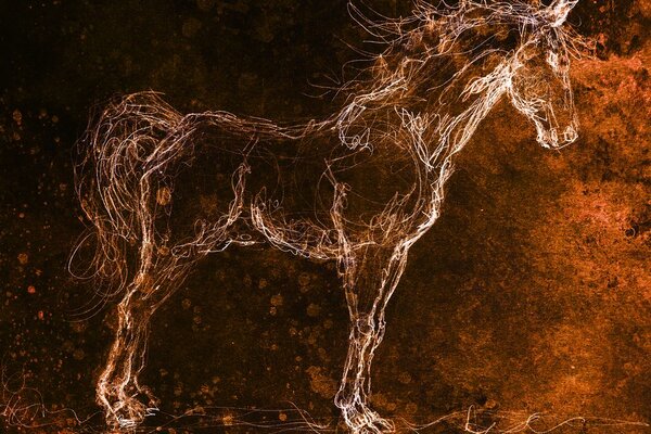 Quadro su tela – Cavallo astratto