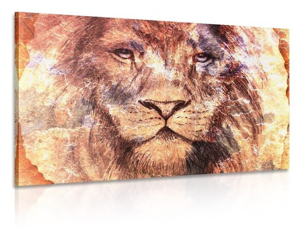 Quadro su tela – Volto del leone