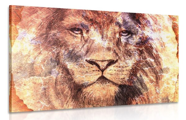 Quadro su tela – Volto del leone