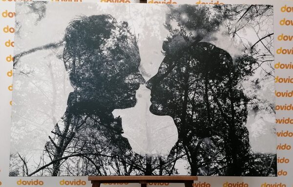 Stampa su tela – Aspetto dell'amore in bianco e nero