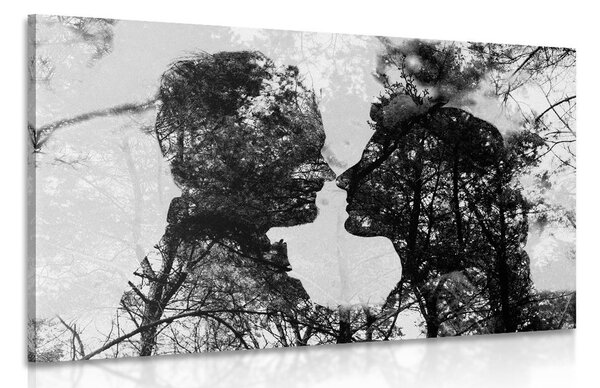 Stampa su tela – Aspetto dell'amore in bianco e nero