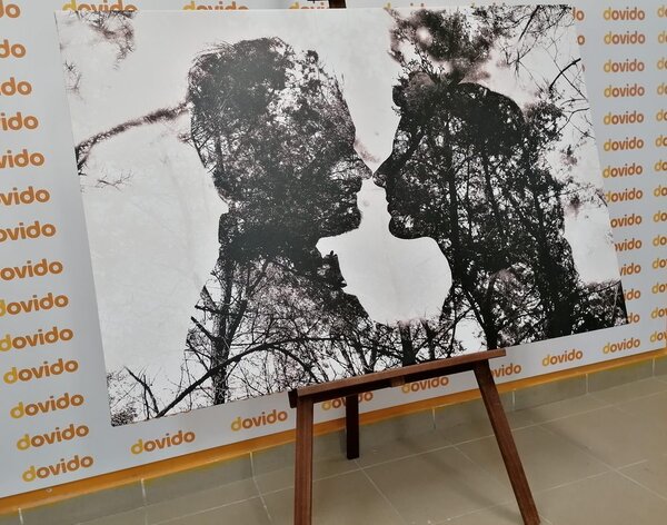 Stampa su tela – Aspetto dell'amore in bianco e nero