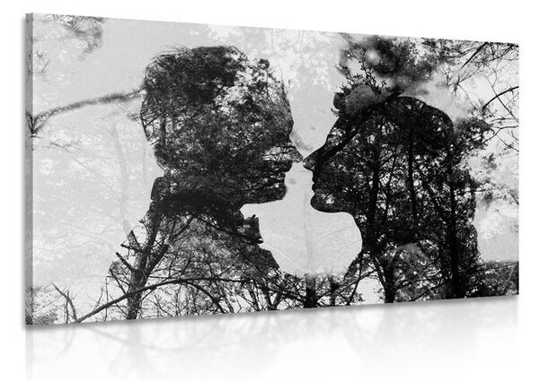 Stampa su tela – Aspetto dell'amore in bianco e nero