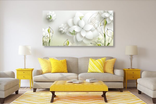 Quadro su tela – Fiori astratti