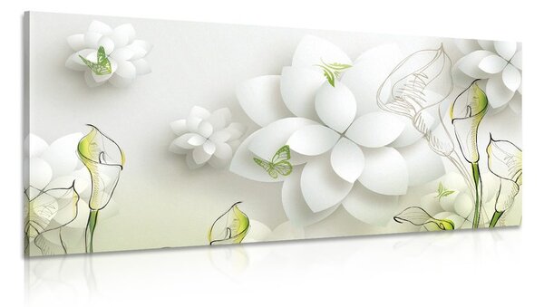 Quadro su tela – Fiori astratti