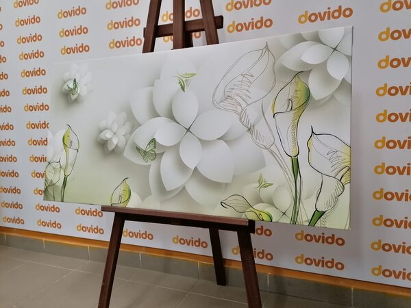 Quadro su tela – Fiori astratti