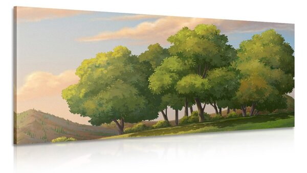 Stampa su tela – Tramonto sulla campagna