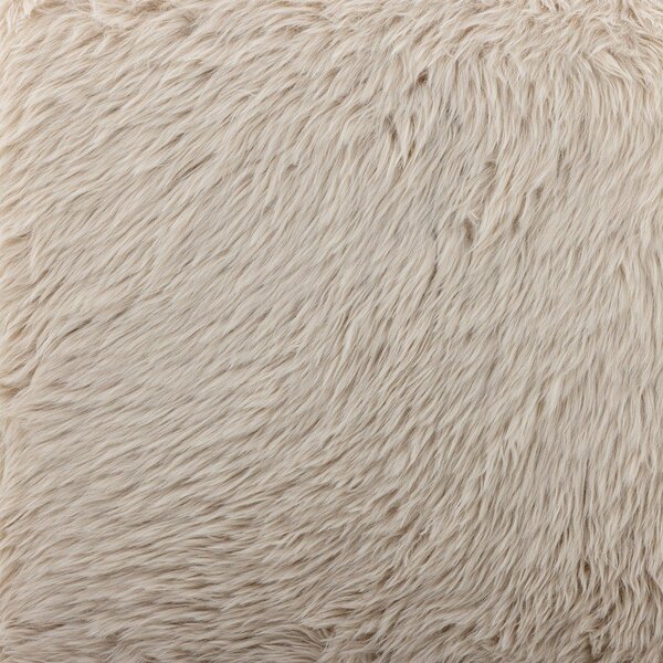 Poggiapiedi beige con rivestimento in pelliccia sintetica Bobbie – Bloomingville