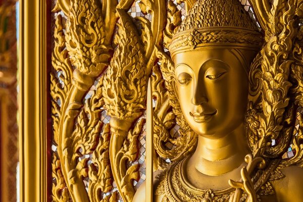 Stampa su tela – Statua di Buddha nel tempio
