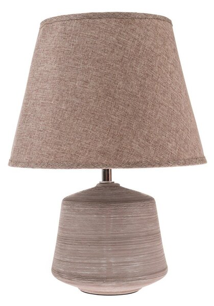 Lampada da tavolo beige/marrone chiaro con paralume in tessuto (altezza totale 33 cm) – Dakls
