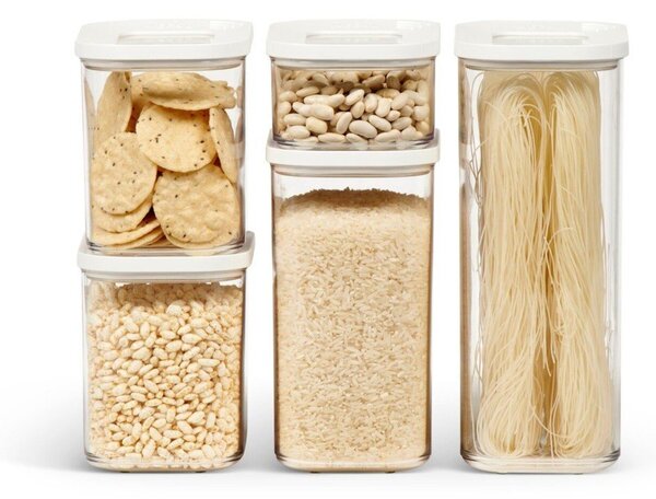 Vasetti per alimenti in set da 5 Modula White - Mepal