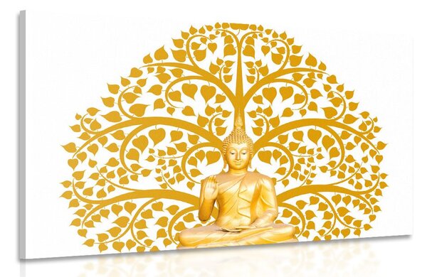 Stampa su tela – Buddha con albero della vita