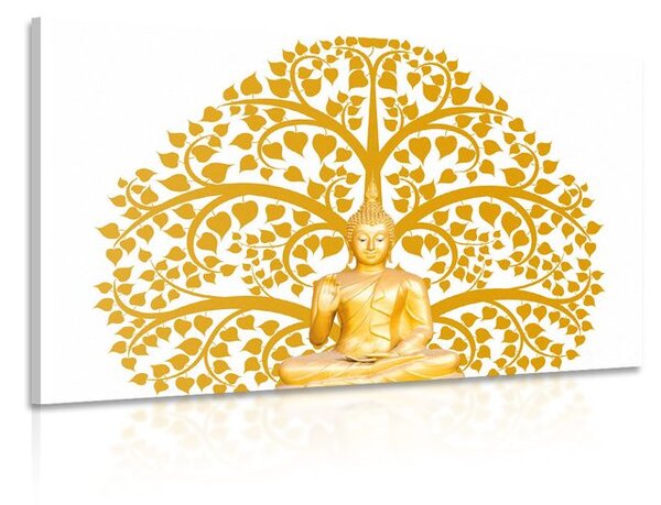 Stampa su tela – Buddha con albero della vita