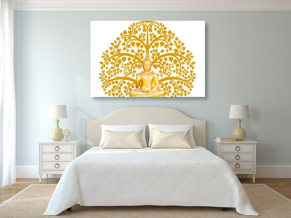 Stampa su tela – Buddha con albero della vita