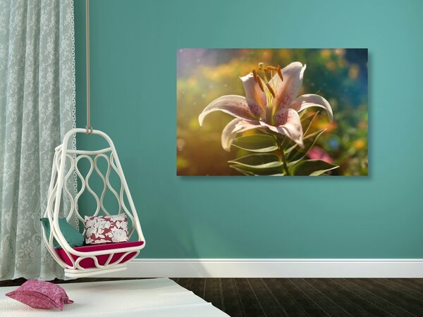 Quadro su tela – Splendido fiore con tocco retrò