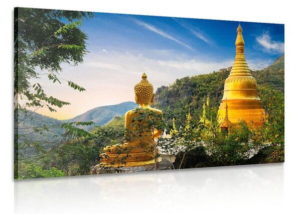 Quadro su tela – Vista sul Buddha dorato