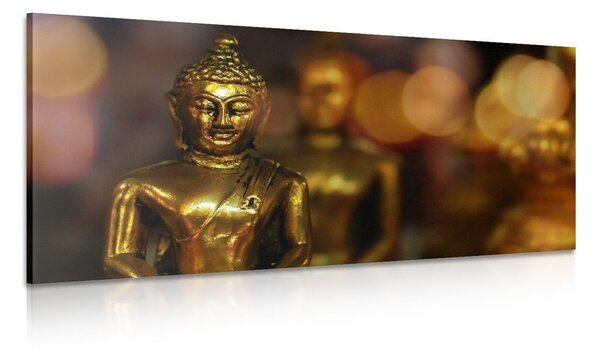 Quadro su tela – Buddha con sfondo astratto