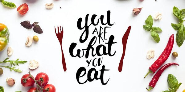 Quadro su tela – Con scritta - You are what you eat